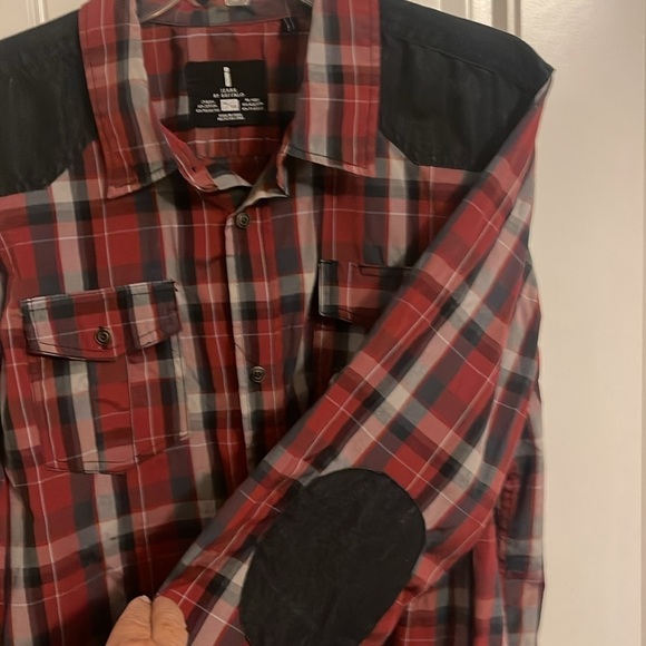 I Jeans by Buffalo. men’s XL LONG & short sleeve western button up shirt Shacket - Picture 4 of 12